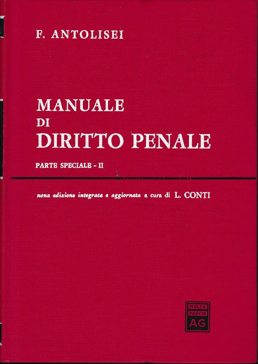 Manuale di Diritto Penale parte speciale - II - copertina