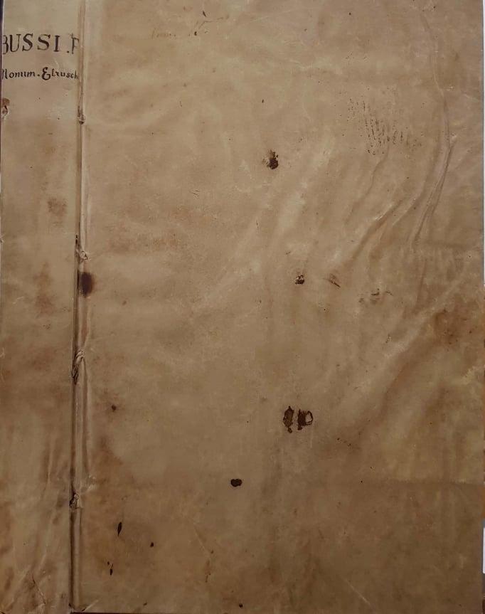 Veterum Etruscorum Monumenta in viterbiensi territorio reperta, aeneis tabulis edita, brevibusque notis explicata - copertina