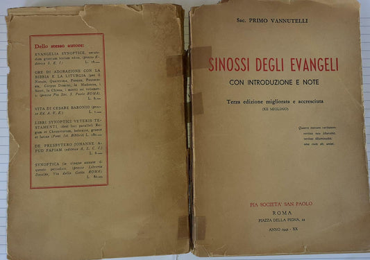 Sinossi degli evengeli con introduzione e note - copertina