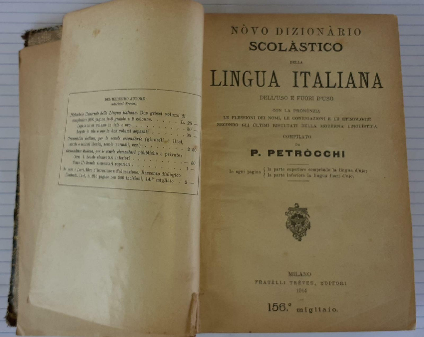Novo dizionario scolastico della lingua italiana - copertina
