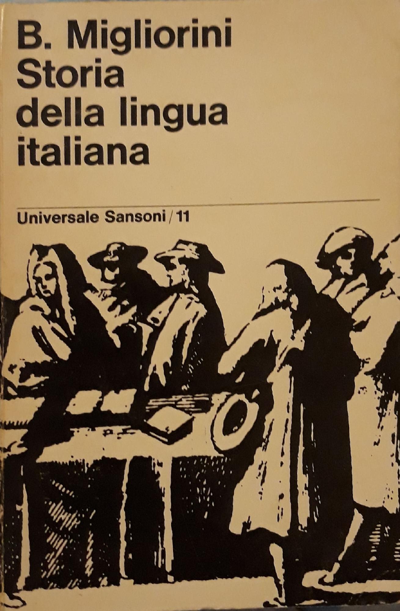 Storia della lingua italiana - copertina