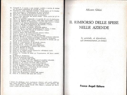 Il rimborso delle spese nelle aziende - copertina