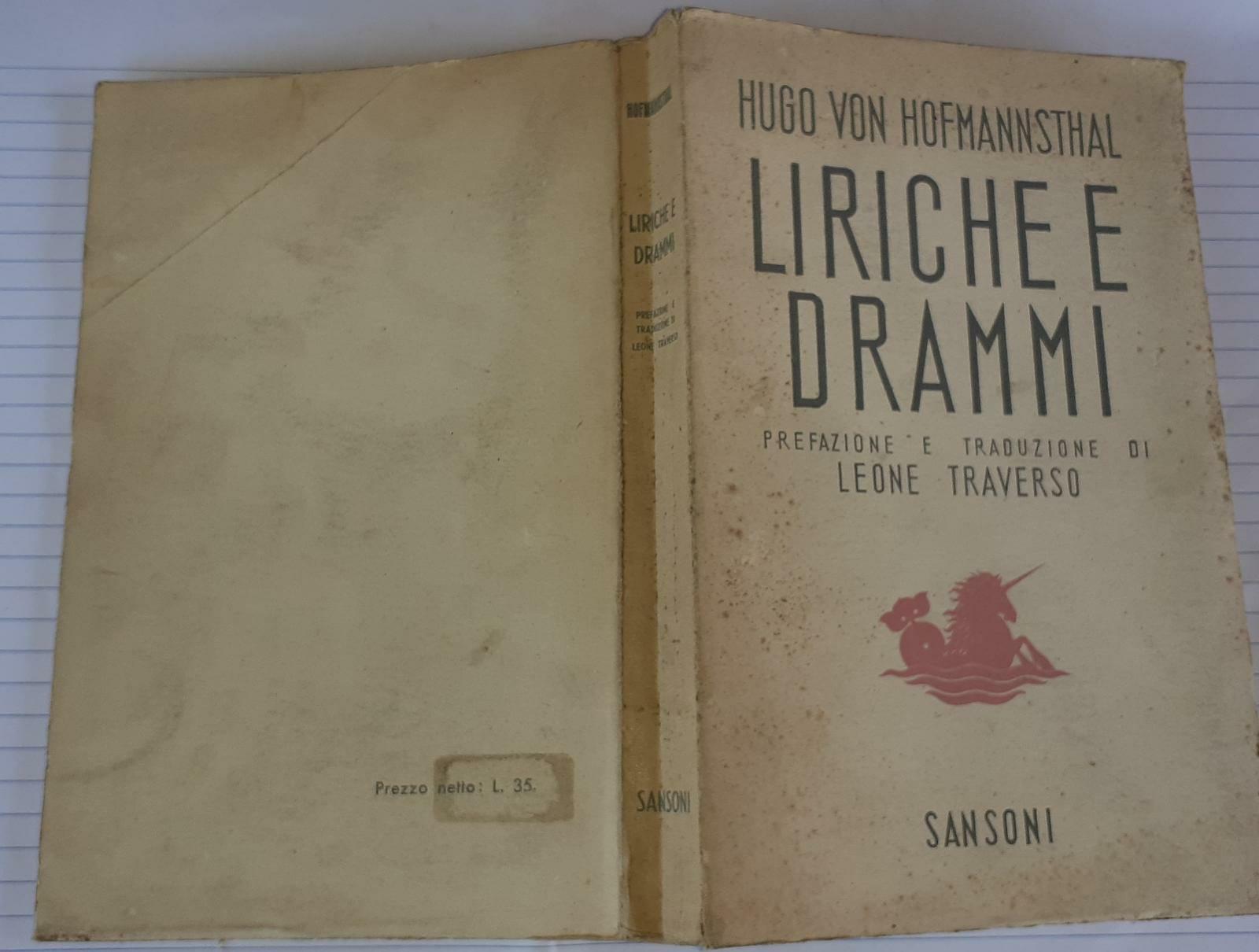 Liriche e drammi - copertina