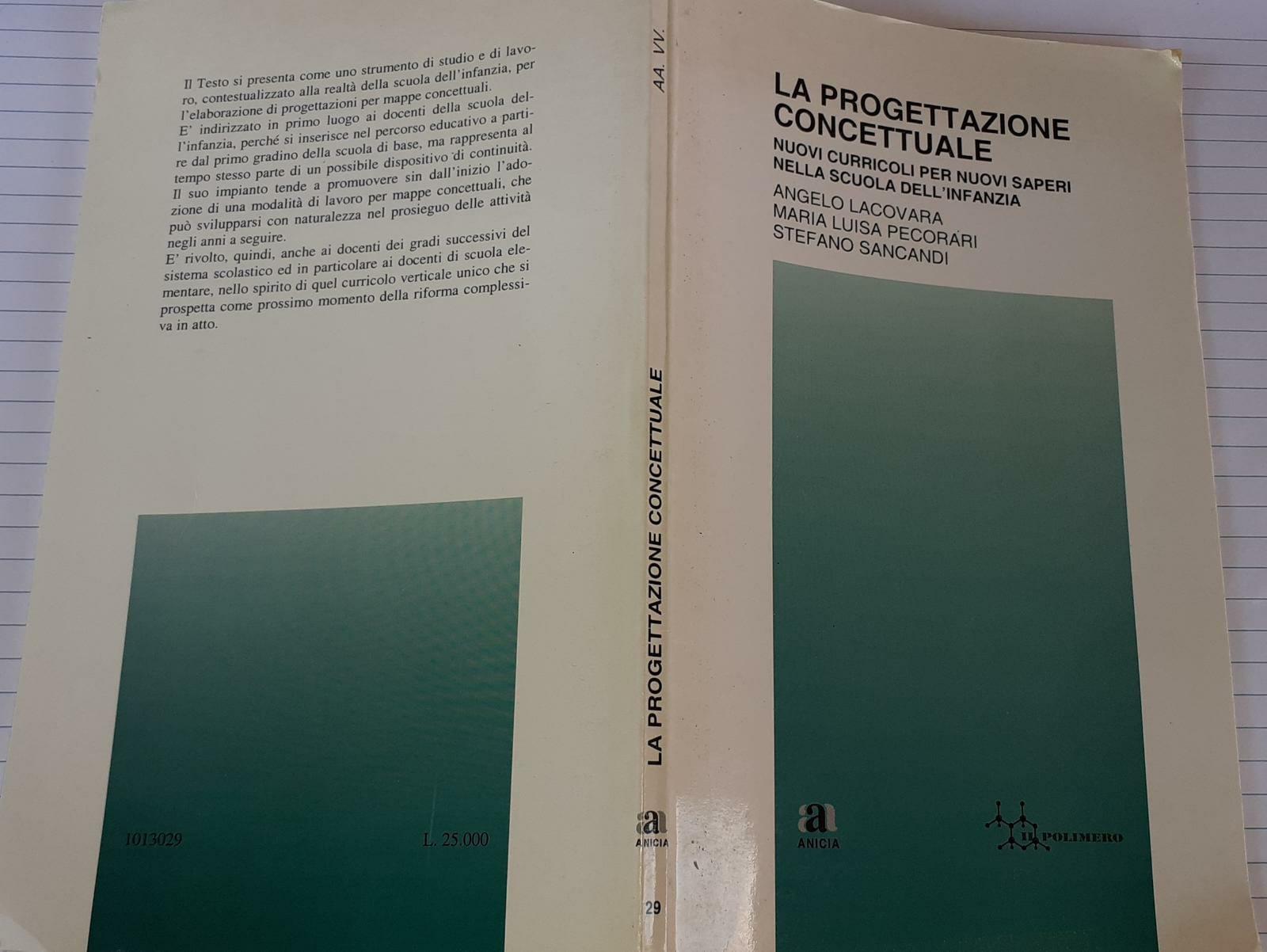La progettazione concettuale. Nuovi curricoli per nuovi saperi nella scuola dell'infanzia - copertina