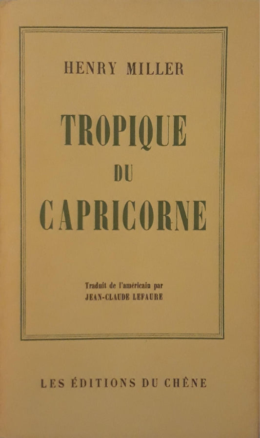 Tropique du capricorne - copertina