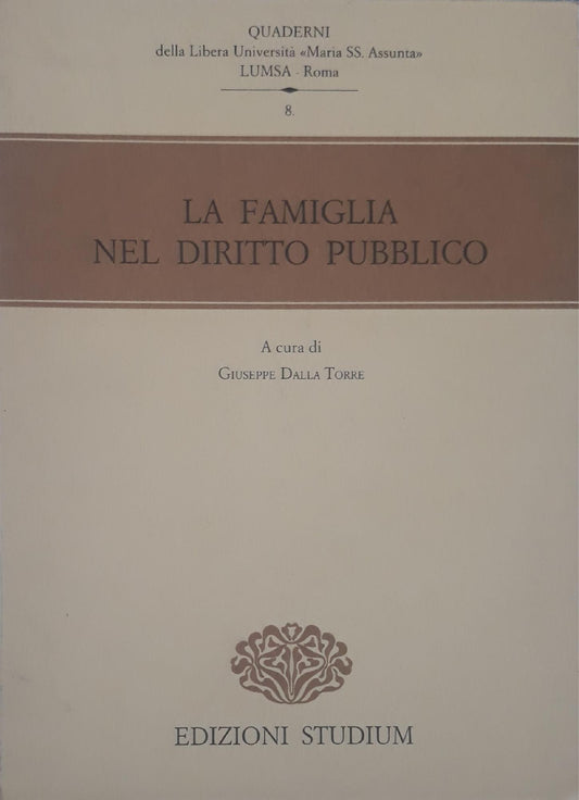 La famiglia nel diritto pubblico - copertina