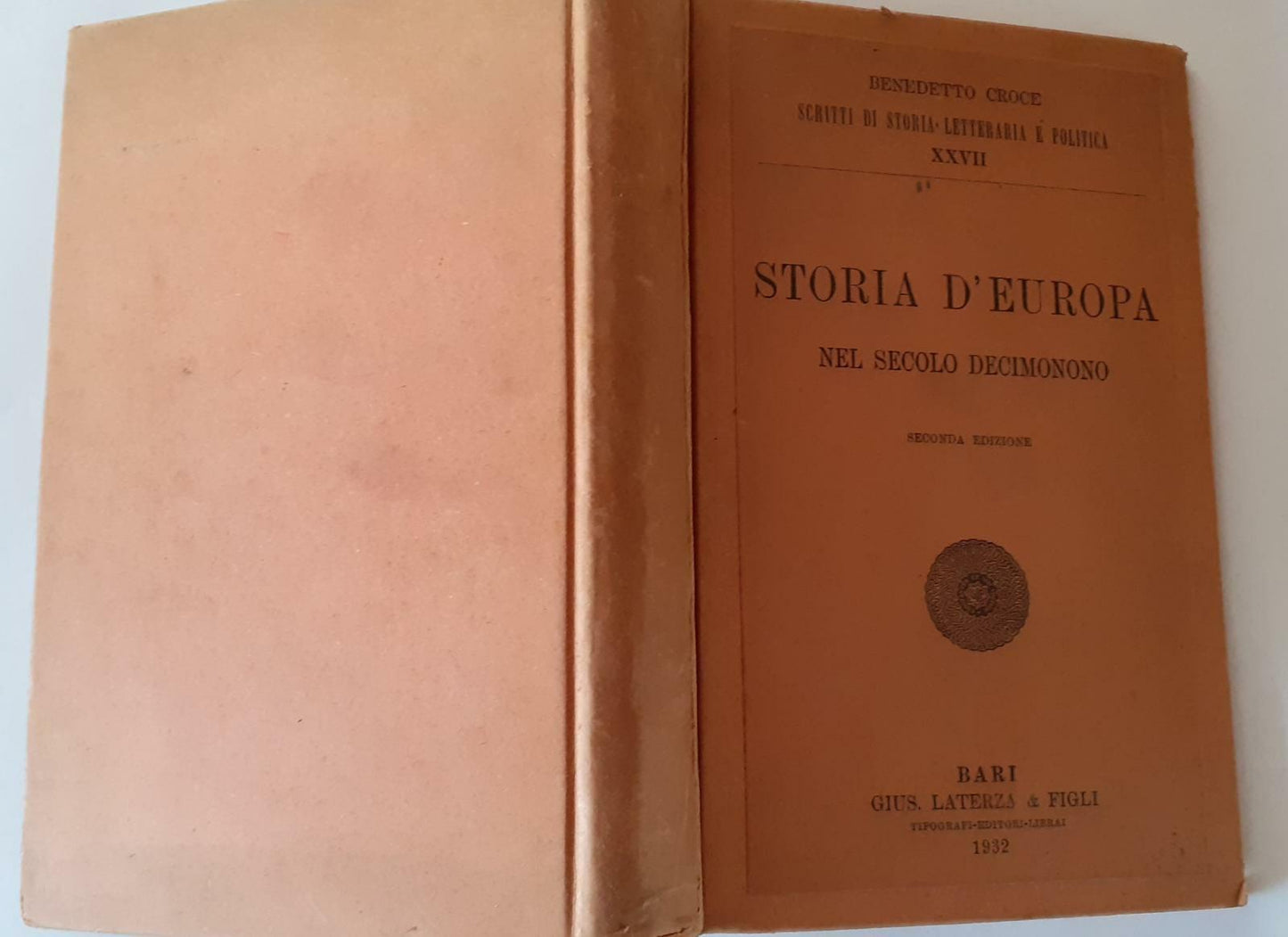 Storia d'Europa nel secolo decimonono - copertina