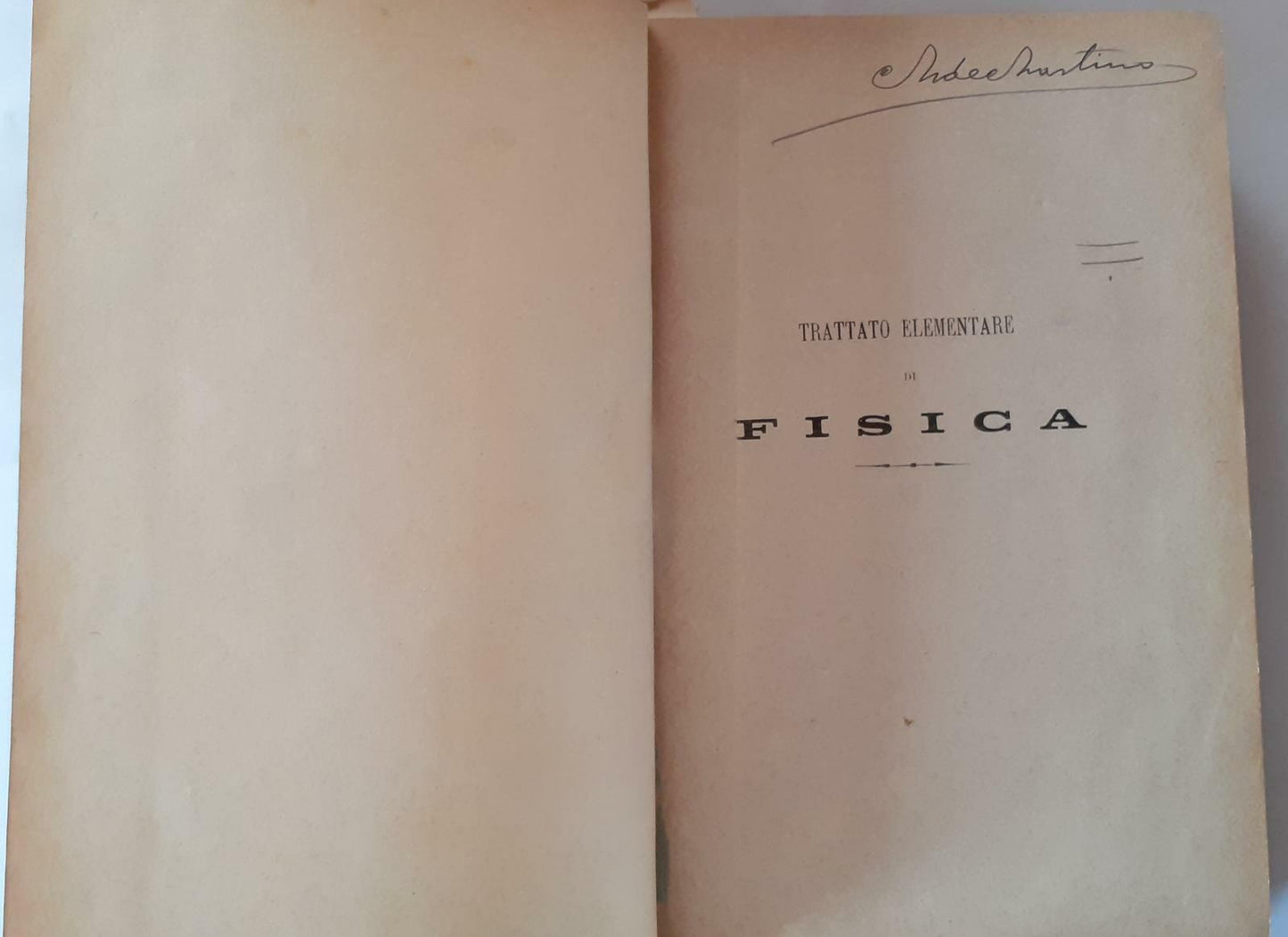 Trattato elementare di Fisica - copertina