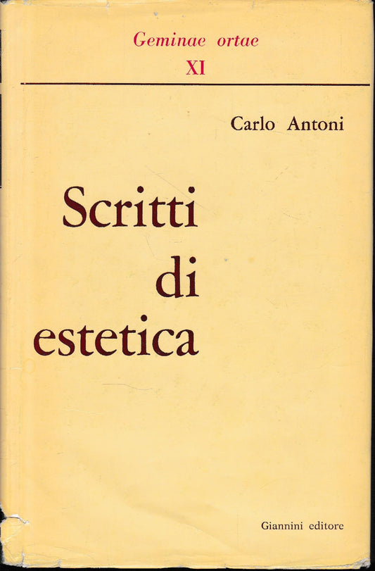 Scritti di estetica - copertina