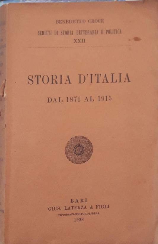 Storia d'Italia dal 1871 al 1915 - copertina