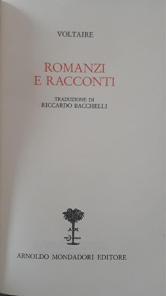 Romanzi e racconti - copertina