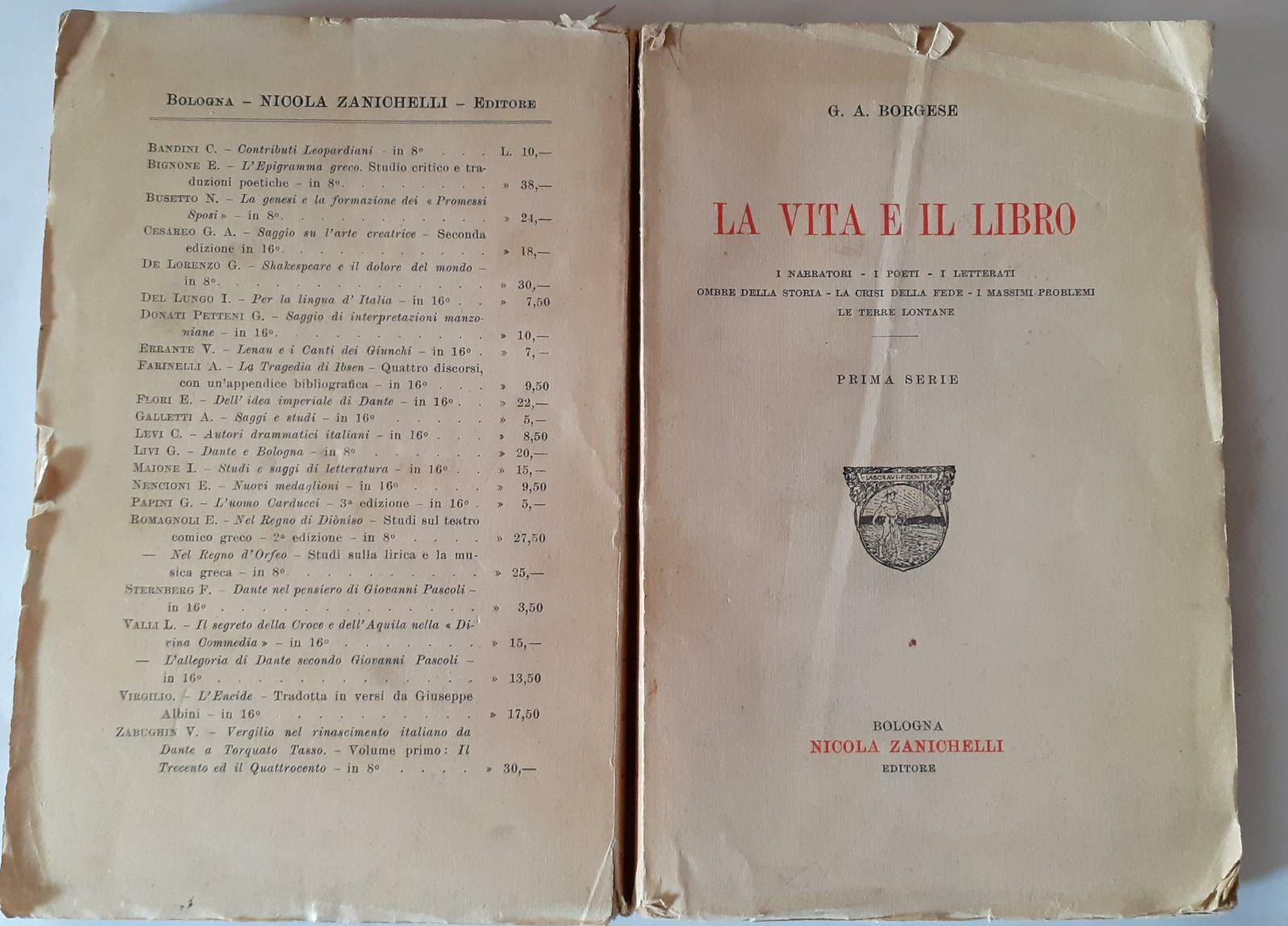 La vita e il libro - copertina