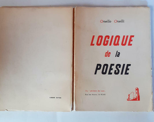 Logique de la poesie - copertina
