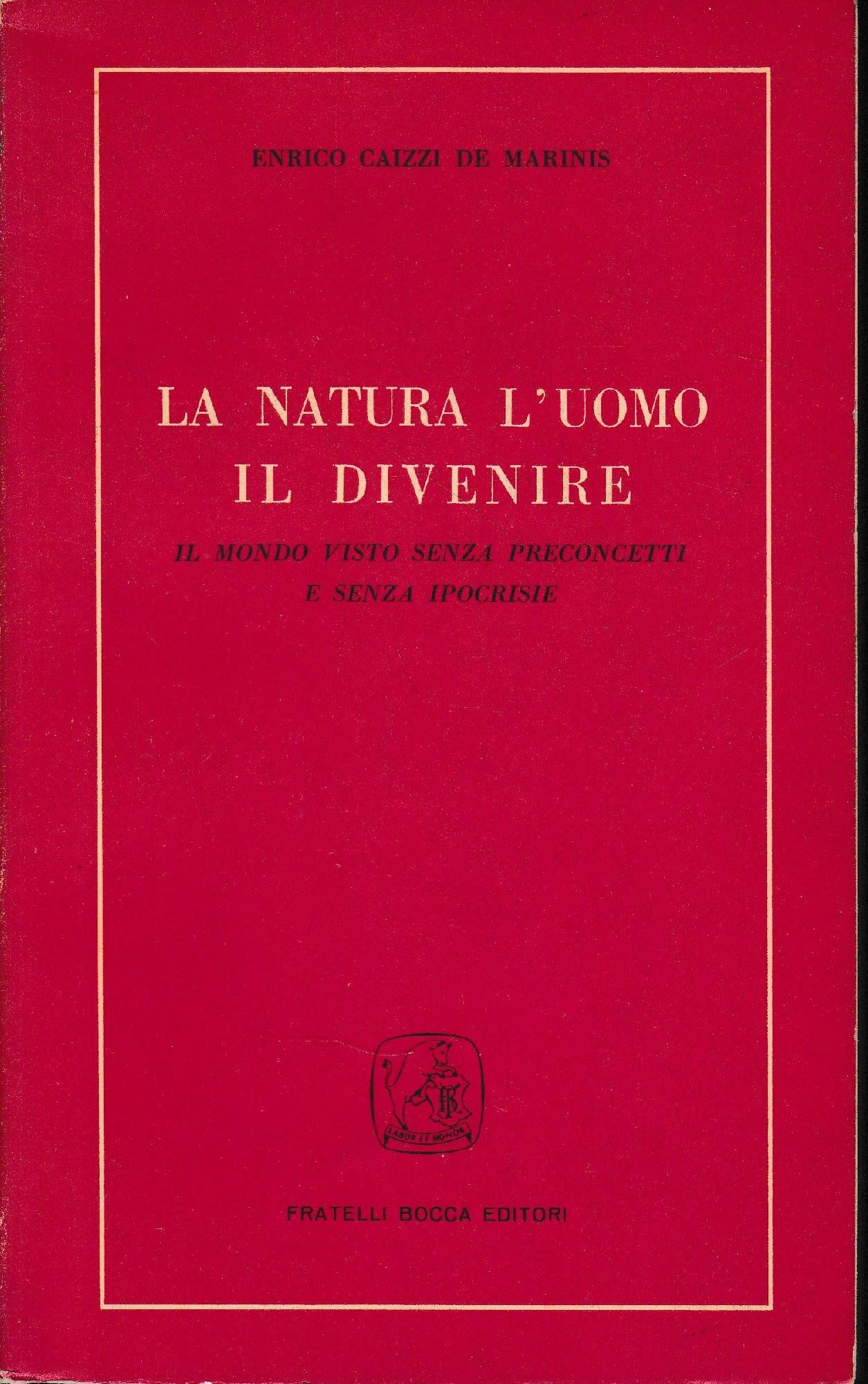 La natura l'uomo il divenire - copertina