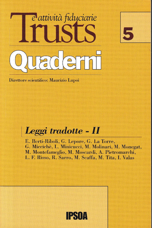 Leggi tradotte (Vol. 2) - copertina