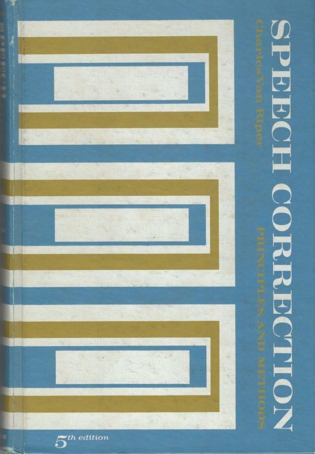 Speech correction, principles and methods - copertina