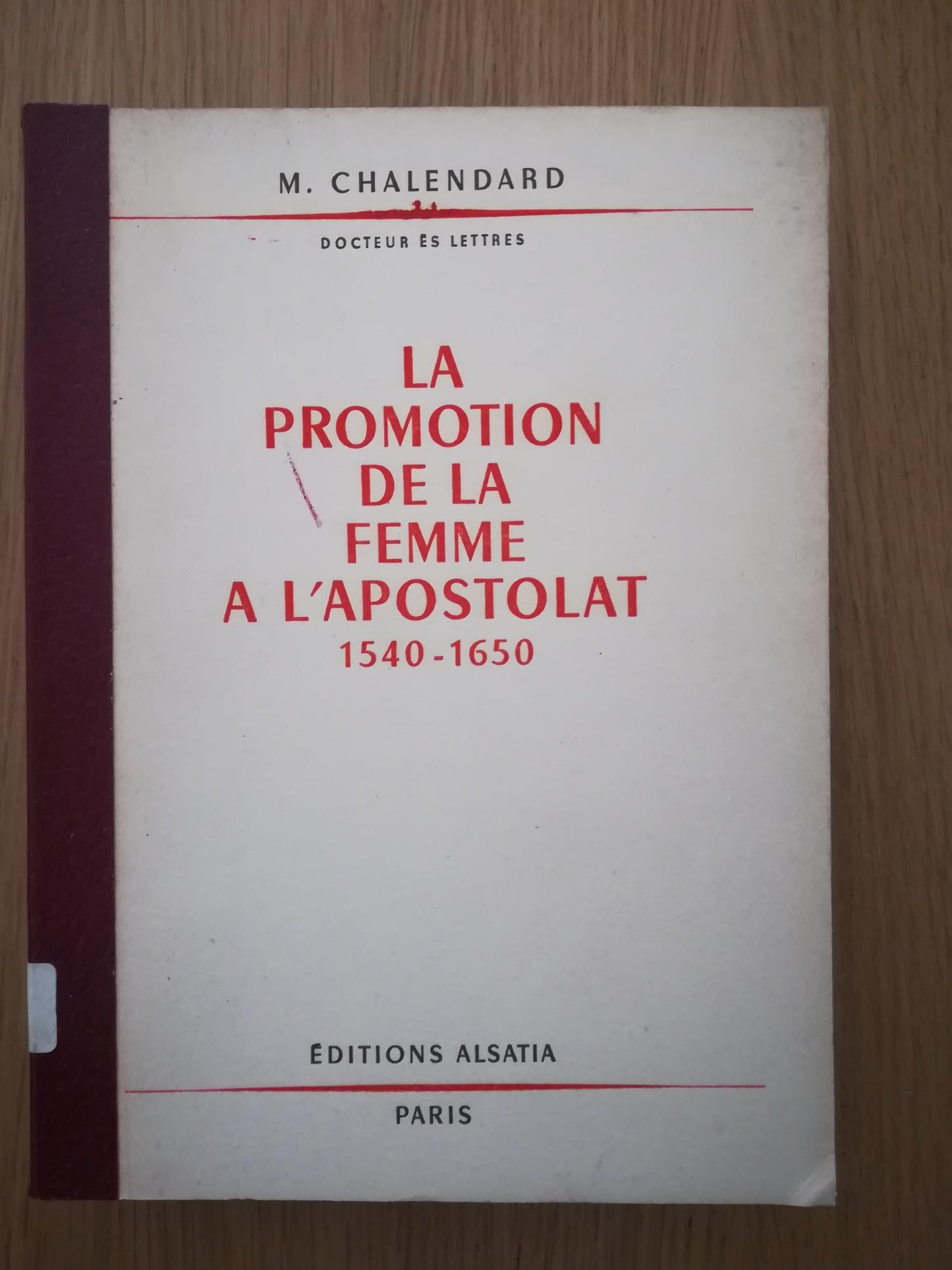 La promotion de la femme a L'apostolat - copertina