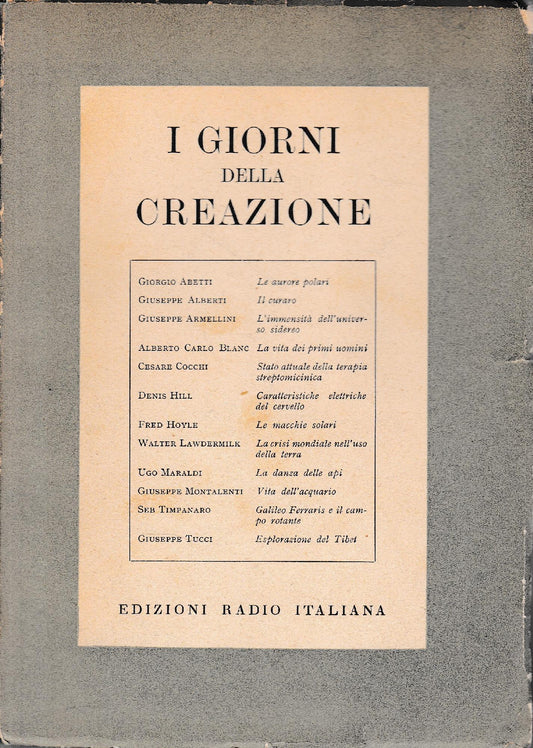 I giorni della creazione - copertina