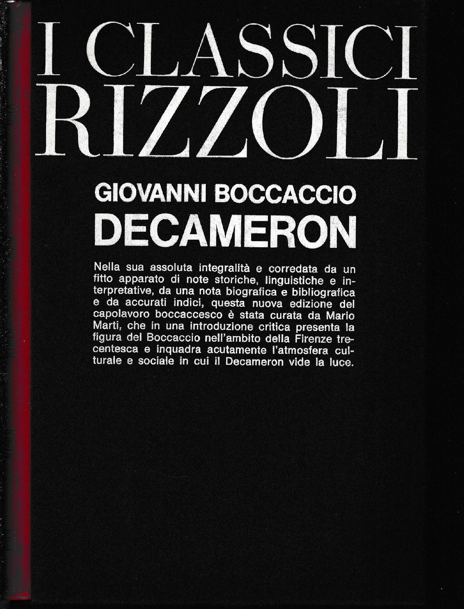 Giovanni Boccaccio Decameron - copertina