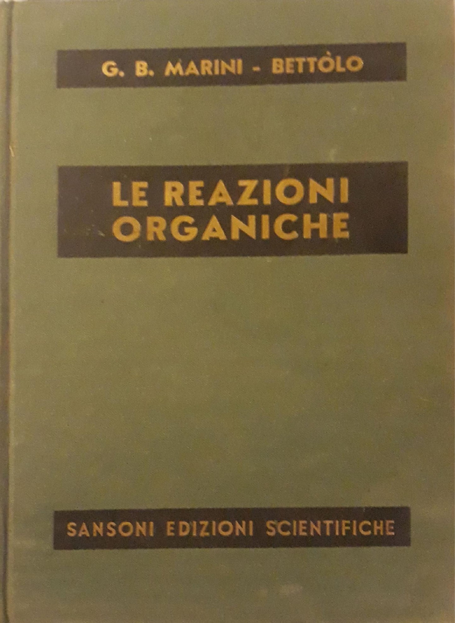 Le reazioni organiche - copertina