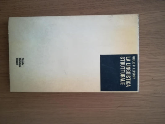 La linguistica strutturale - copertina