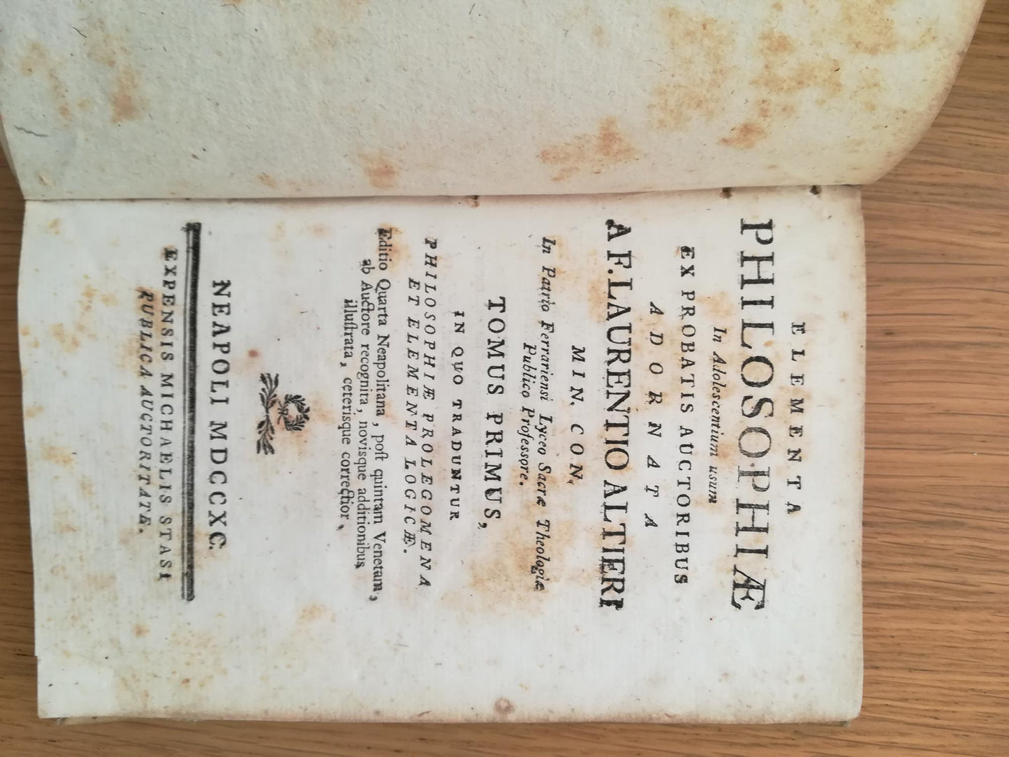 Elementa Philosophiae in adolescentium usum - copertina