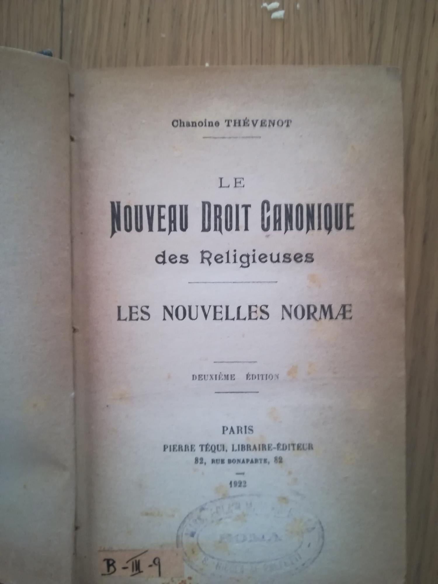 Le Nouveau droit canonique des religieuses - copertina