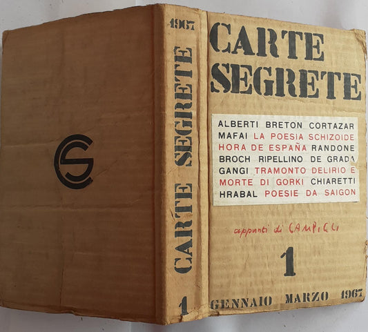 Carte segrete 1 - copertina