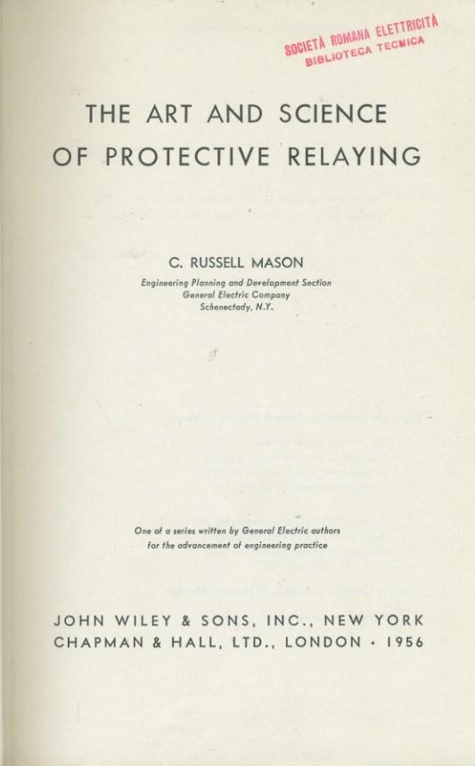 Art and Science of Protective Relaying - copertina