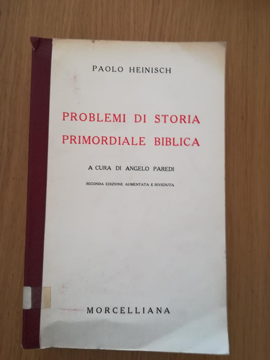 Problemi di storia primordiale biblica - copertina