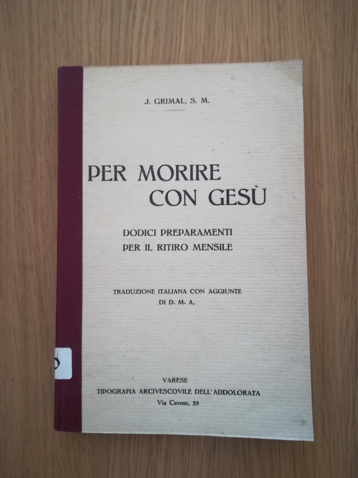 Per morire con Gesù - copertina