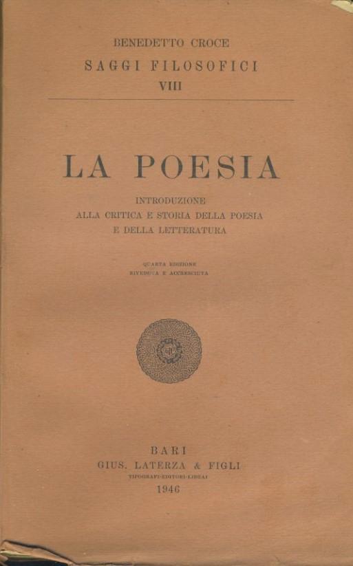 La poesia. Introduzione alla critica e storia della poesia e della letteratura - copertina