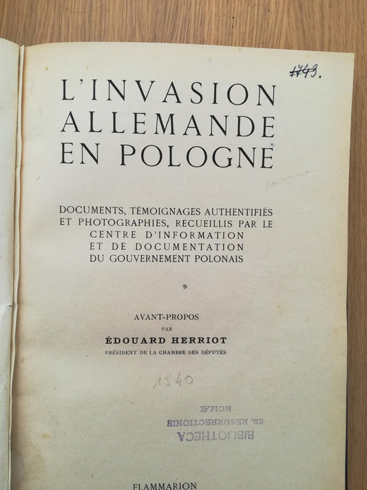 L'invasion Allemande en Pologne - copertina