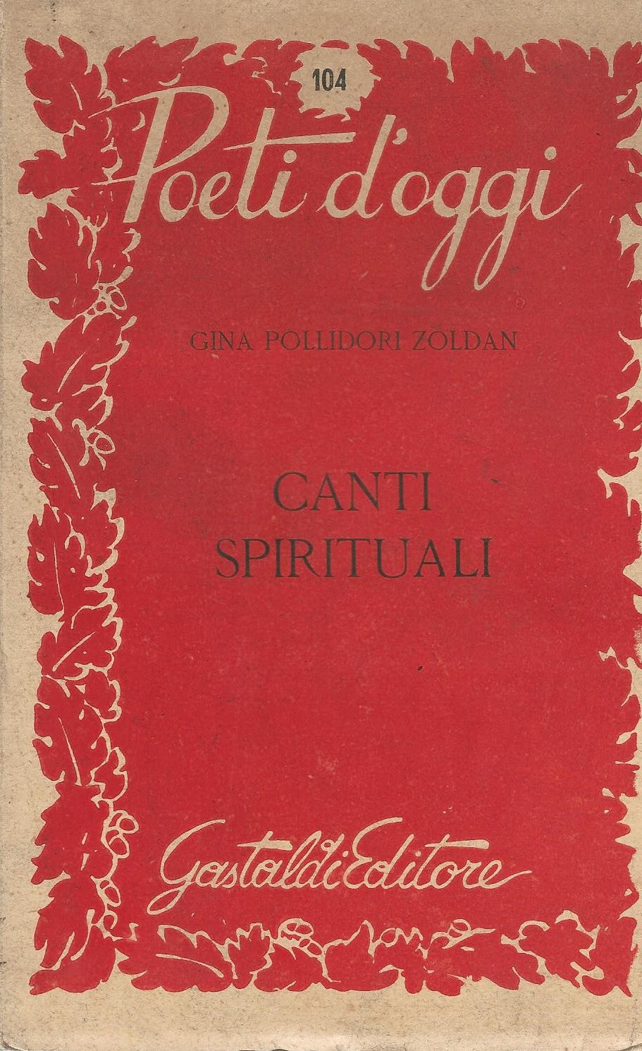 Canti spirituali - copertina