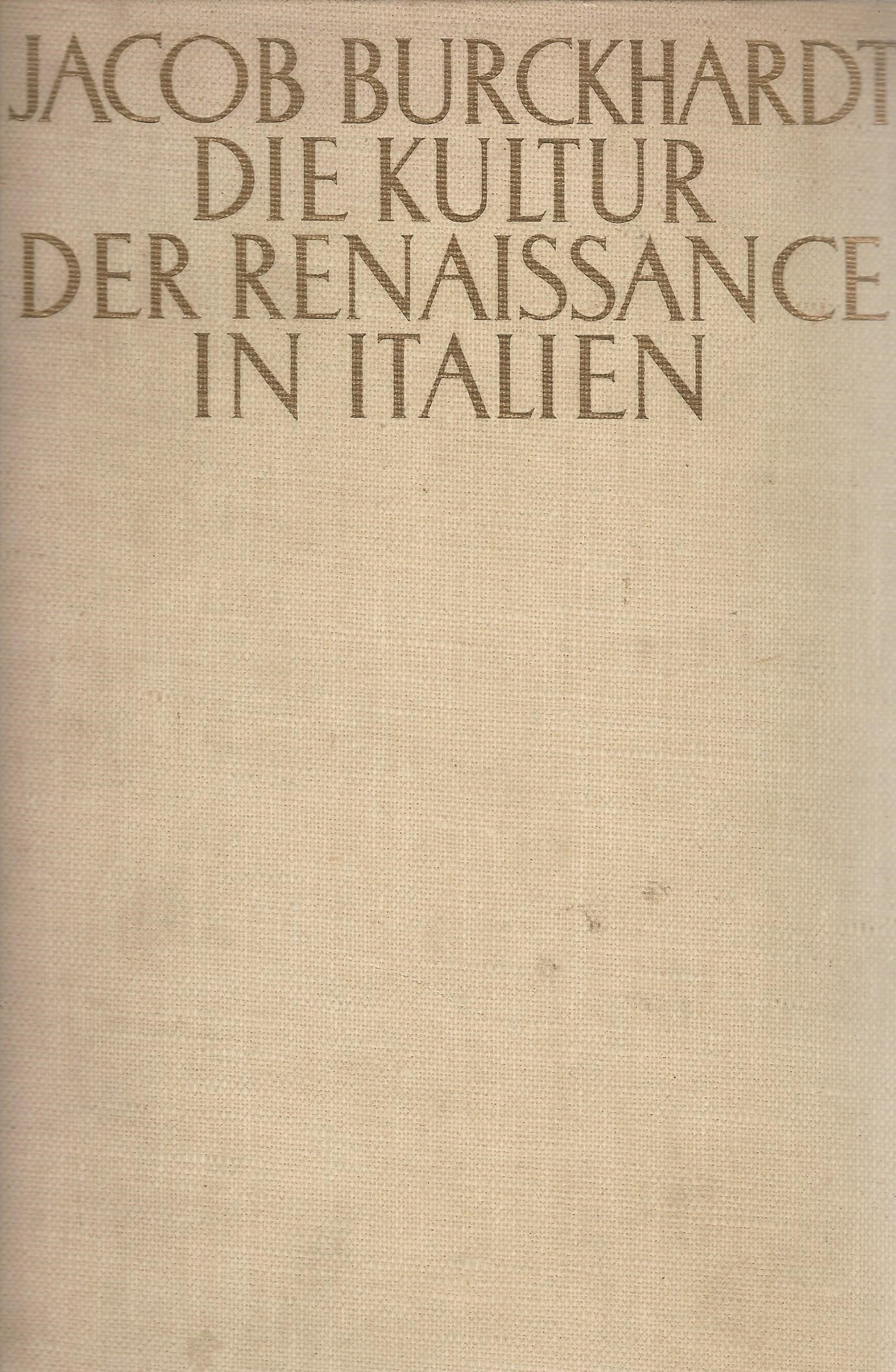 Die kultur der Renaissance in Italien - copertina