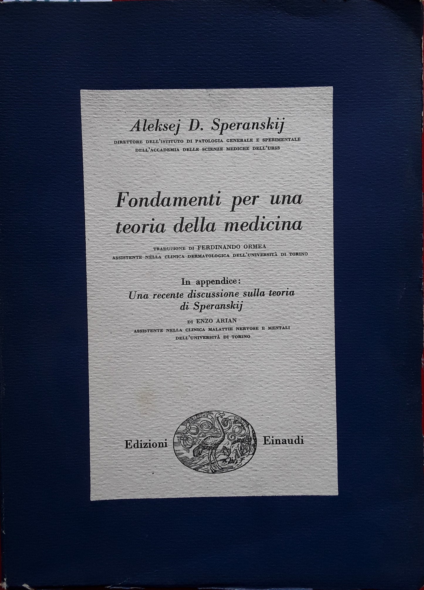 Fondamenti per una teoria della medicina - copertina
