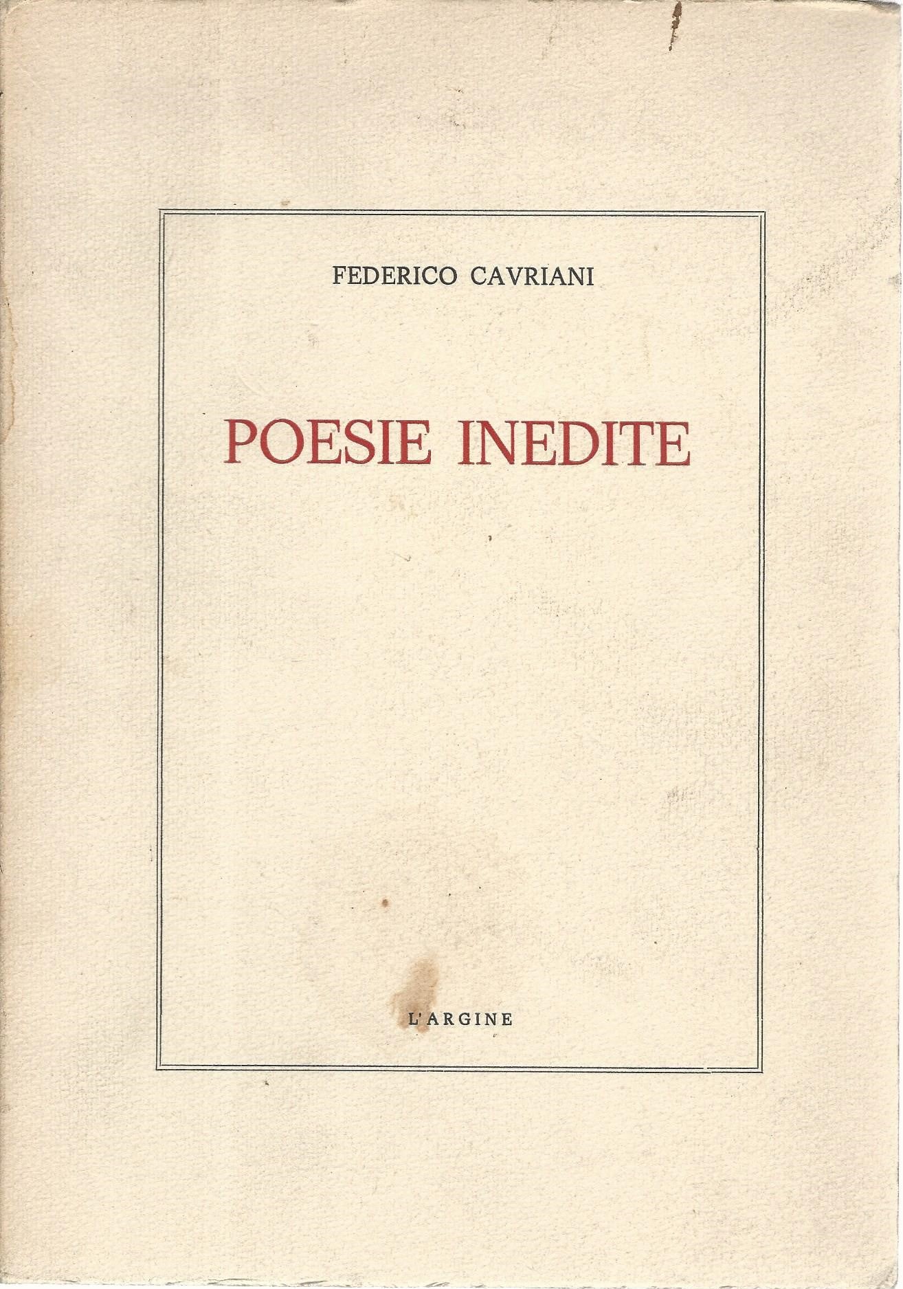 Poesie inedite - copertina