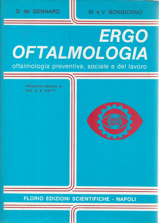 Ergo Oftalmologia. Oftalmologia preventiva, sociale e del lavoro - copertina