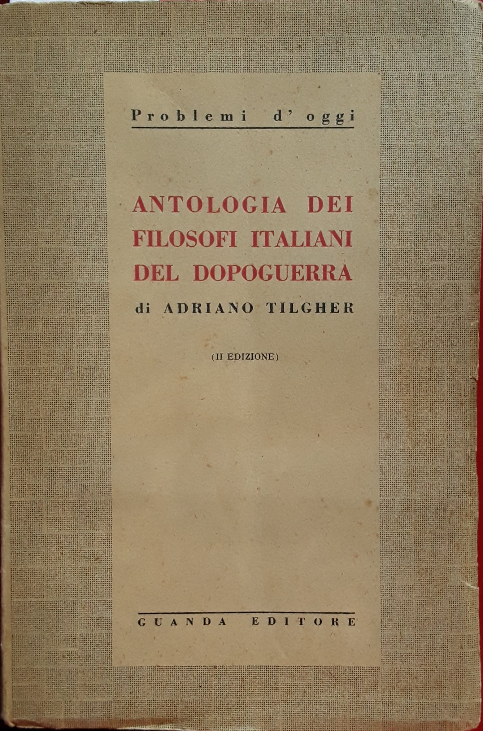Antologia di filosofi italiani del dopoguerra - copertina