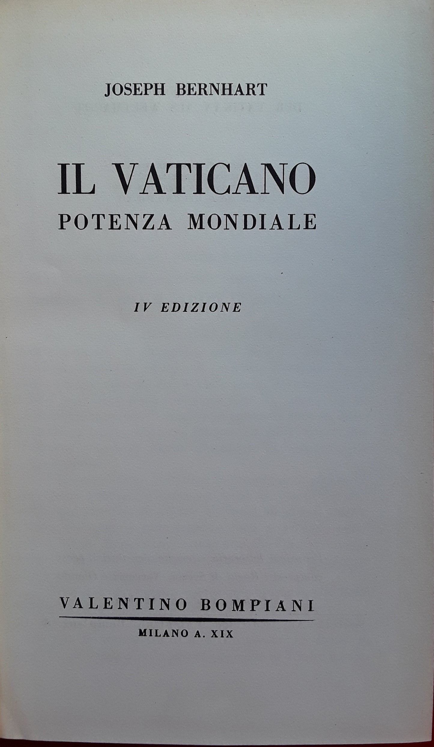 Il Vaticano potenza mondiale - copertina