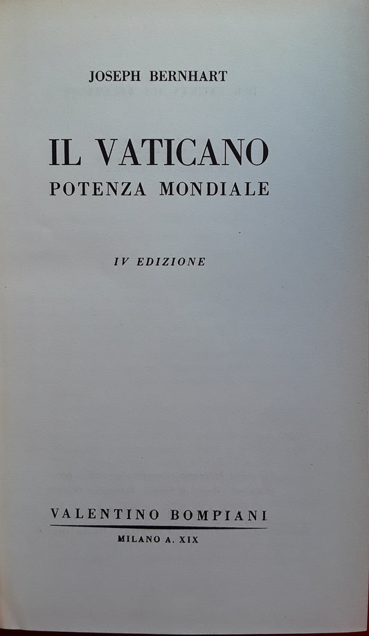 Il Vaticano potenza mondiale - copertina