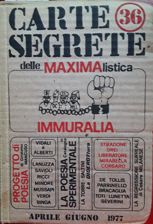 Carte segrete. Aprile Giugno 1977. n.36 - copertina