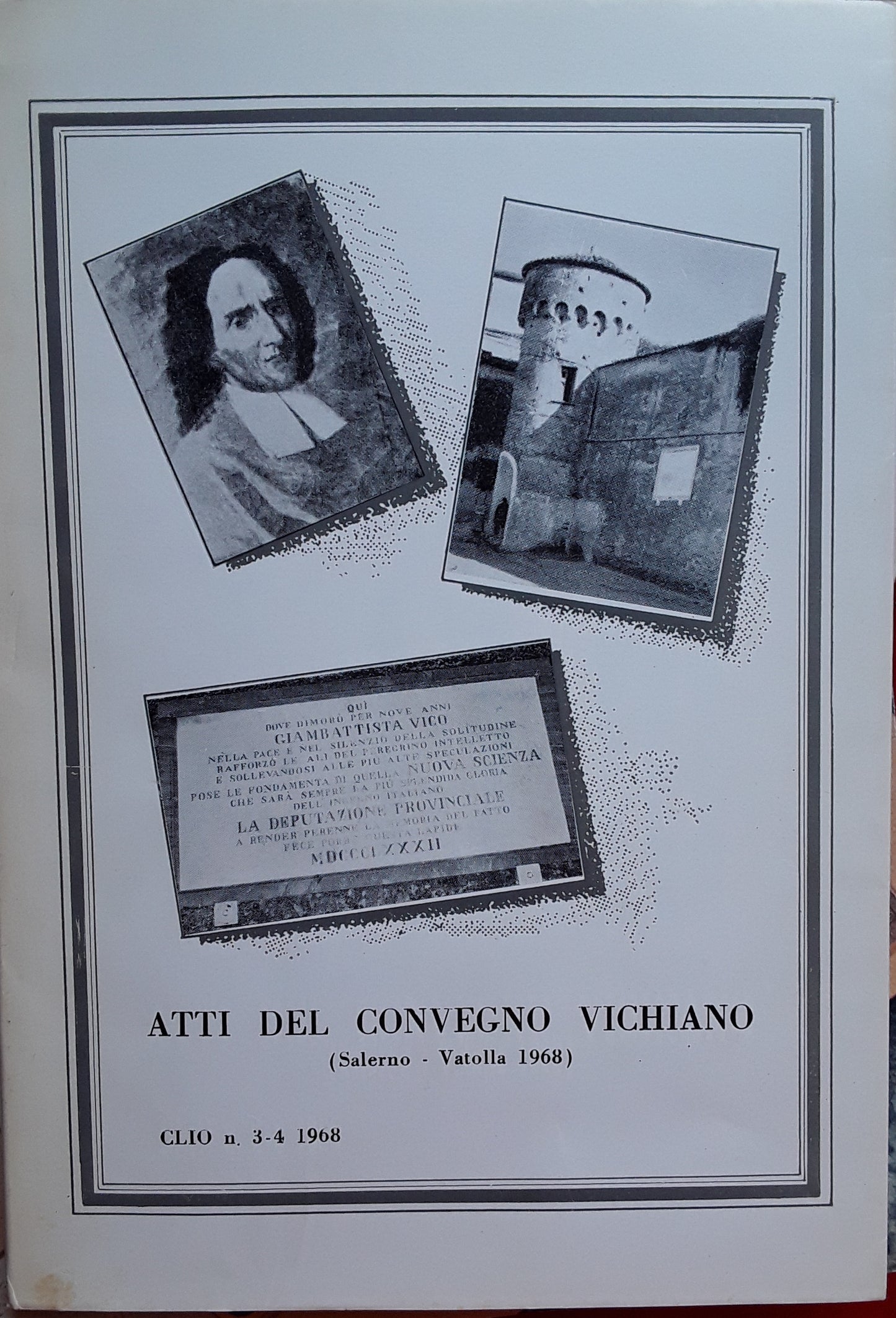 Atti del convegno vichiano (Salerno - Vatolla 1968). Clio n. 3-4 1968 - copertina
