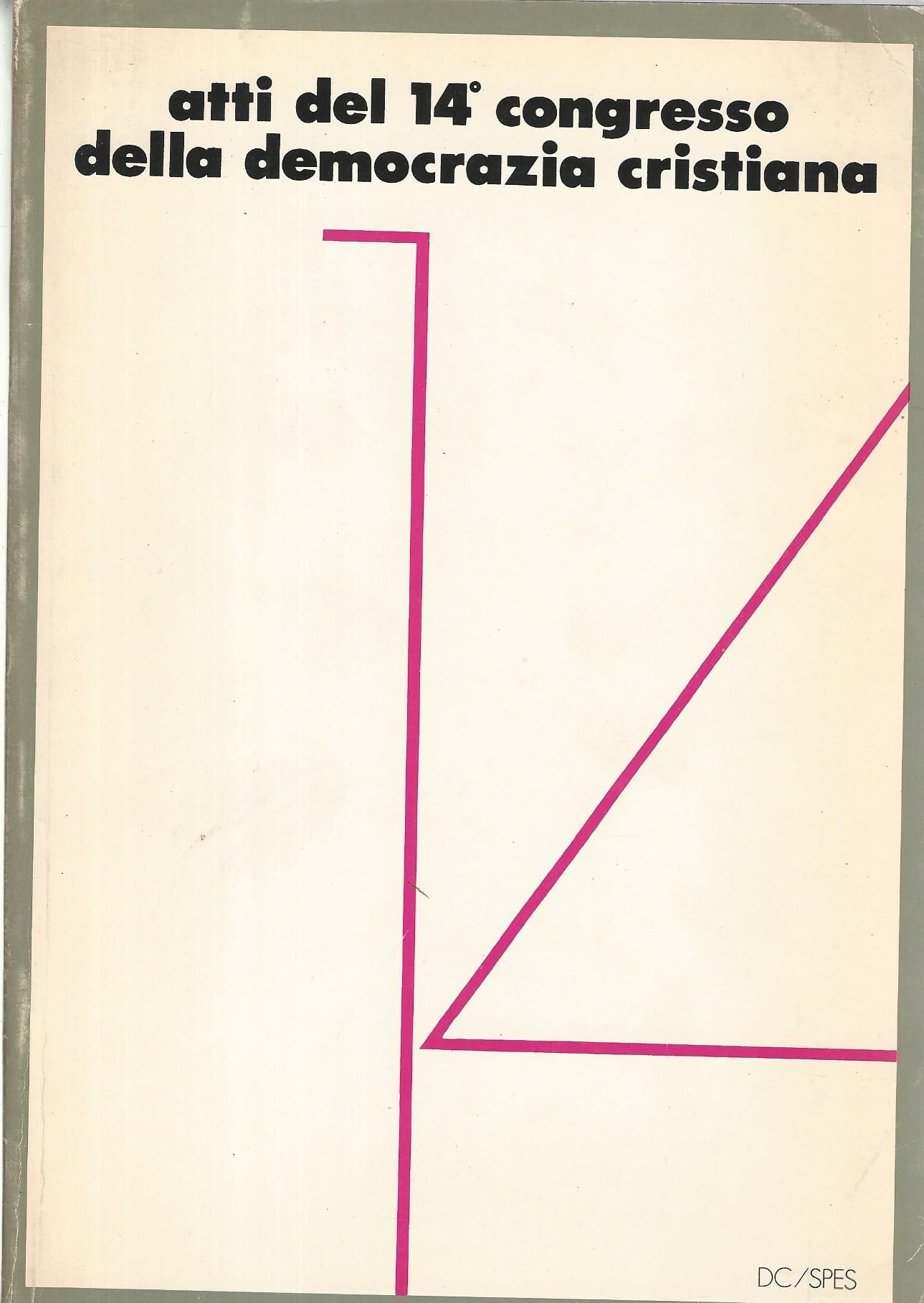 Atti del 14° congresso della democrazia cristiana - copertina