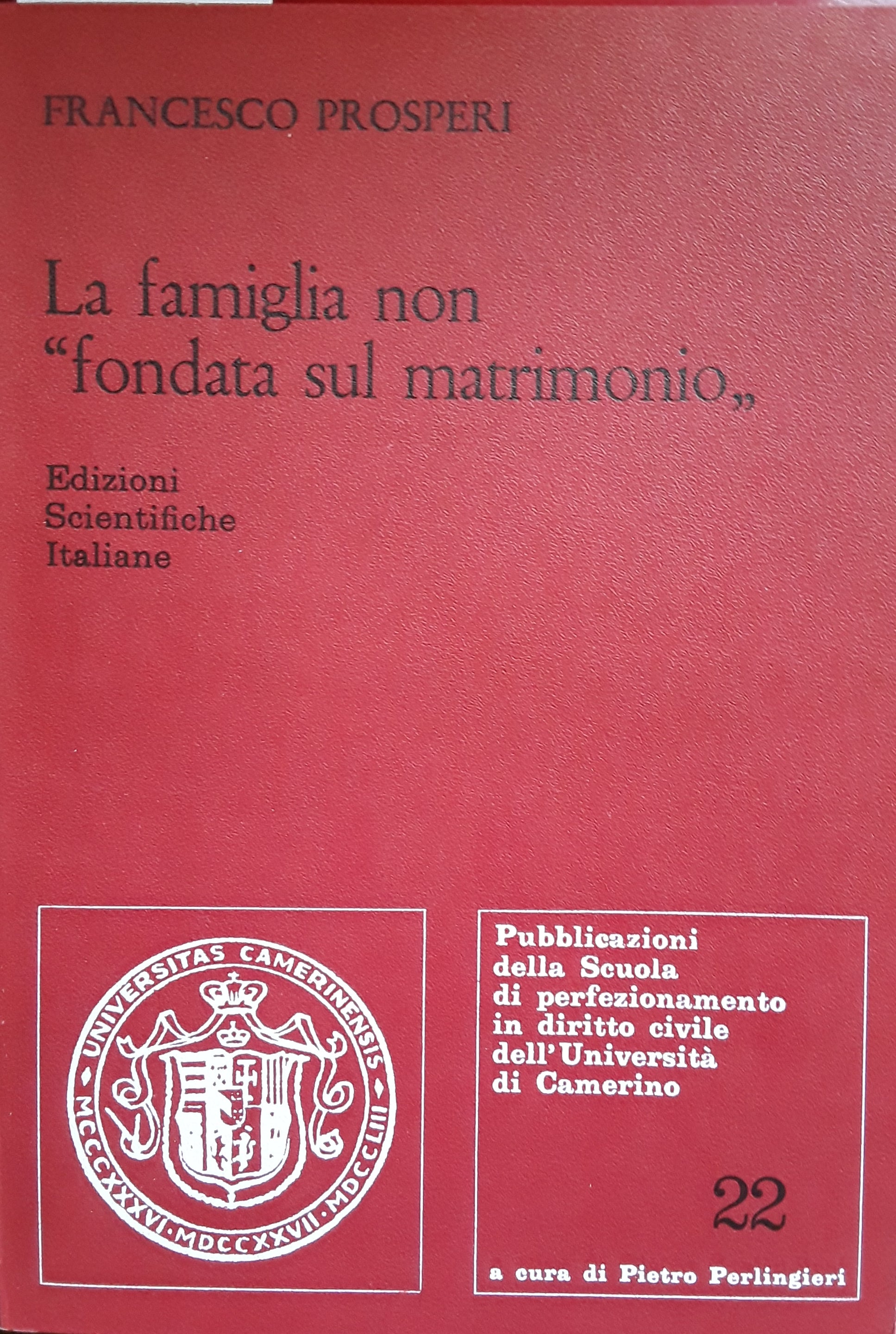 La famiglia non "fondata sul matrimonio" - copertina