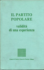 Il partito popolare. Validità di una esperienza - copertina