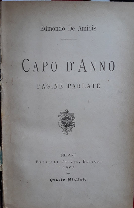 Capo d'anno. Pagine parlate - copertina