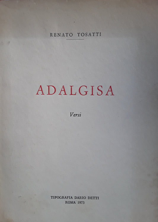 Adalgisa. Versi - copertina