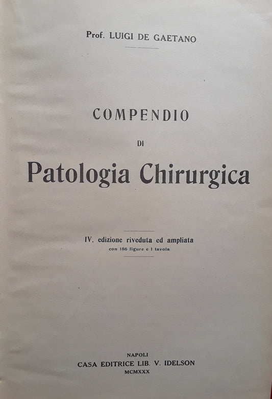 Compendio di patologia chirurgica - copertina