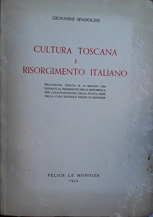 Cultura toscana e risorgimento italiano - copertina